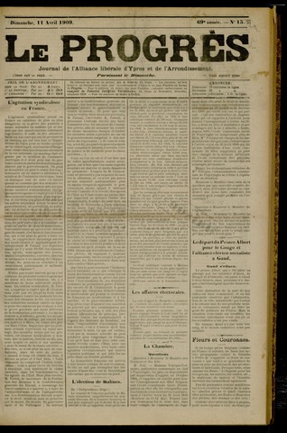 Le Progrès (1841-1914) 1909-04-11