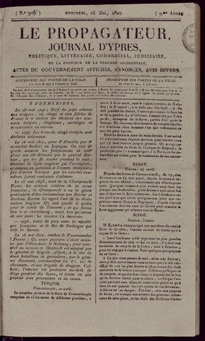 Le Propagateur (1818-1871) 1827-05-16