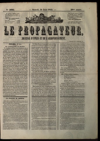 Le Propagateur (1818-1871) 1845-06-21