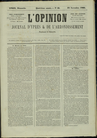 L’Opinion (1863 - 1873) 1866-11-18