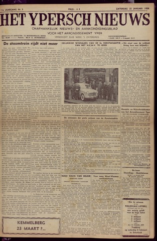 Het Ypersch nieuws (1929-1971) 1958-01-25