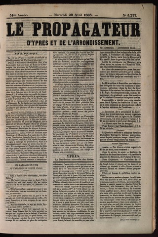 Le Propagateur (1818-1871) 1868-04-29