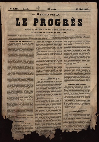 Le Progrès (1841-1914) 1873-05-15