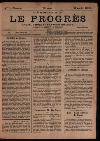 Le Progrès (1841-1914) 1893-01-22