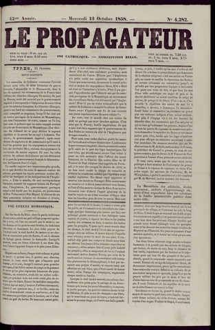 Le Propagateur (1818-1871) 1858-10-13