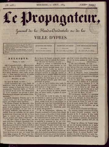 Le Propagateur (1818-1871) 1839-08-21