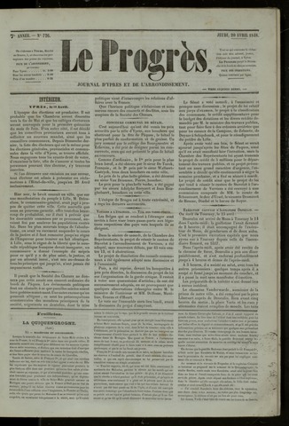 Le Progrès (1841-1914) 1848-04-20