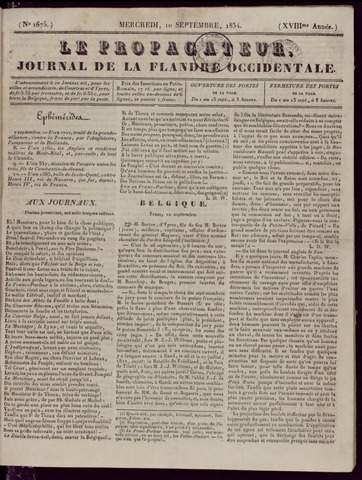 Le Propagateur (1818-1871) 1834-09-10