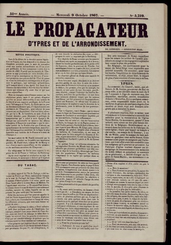 Le Propagateur (1818-1871) 1867-10-09
