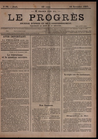 Le Progrès (1841-1914) 1893-11-16
