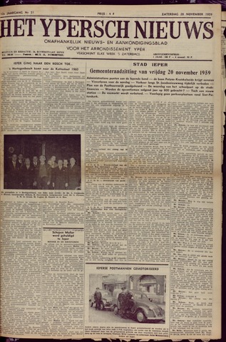 Het Ypersch nieuws (1929-1971) 1959-11-28