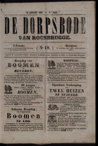 De Dorpsbode van Rousbrugge (1856-1866) 1862-01-16