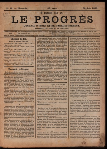 Le Progrès (1841-1914) 1889-06-30