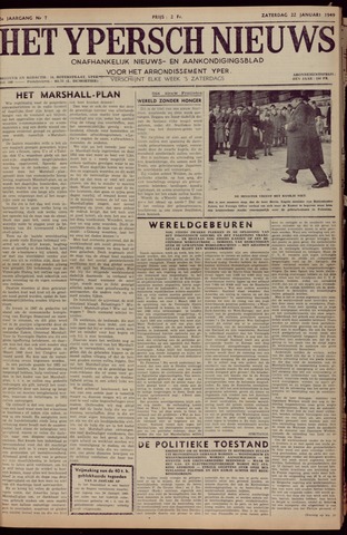 Het Ypersch nieuws (1929-1971) 1949-01-22