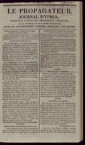 Le Propagateur (1818-1871) 1827-09-29