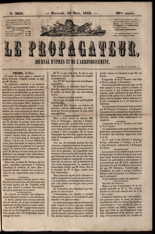 Le Propagateur (1818-1871) 1843-03-15