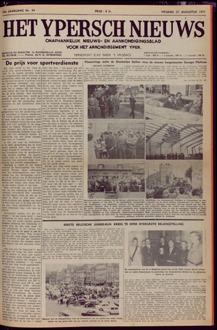 Het Ypersch nieuws (1929-1971) 1971-08-27