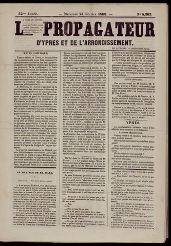 Le Propagateur (1818-1871) 1869-02-24