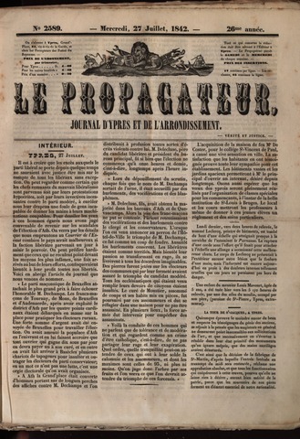 Le Propagateur (1818-1871) 1842-07-27