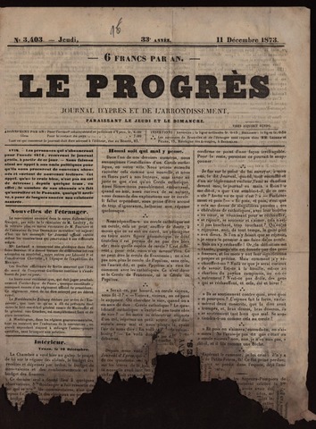 Le Progrès (1841-1914) 1873-12-11