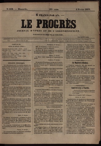 Le Progrès (1841-1914) 1877-02-04