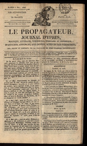 Le Propagateur (1818-1871) 1826-05-06