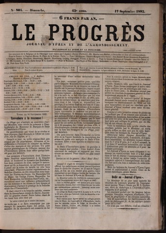 Le Progrès (1841-1914) 1882-09-17