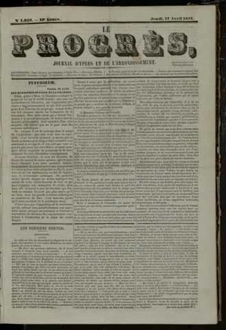 Le Progrès (1841-1914) 1851-04-17