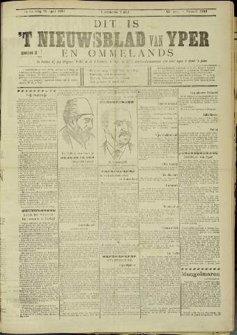 Nieuwsblad van Yperen en van het Arrondissement (1872-1912) 1909-04-24