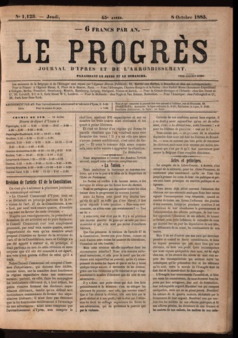 Le Progrès (1841-1914) 1885-10-08