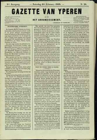 Gazette van Yperen (1857-1862) 1858-02-06