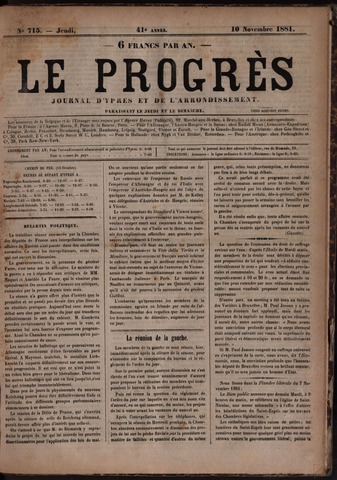 Le Progrès (1841-1914) 1881-11-10
