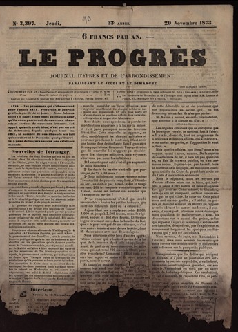 Le Progrès (1841-1914) 1873-11-20
