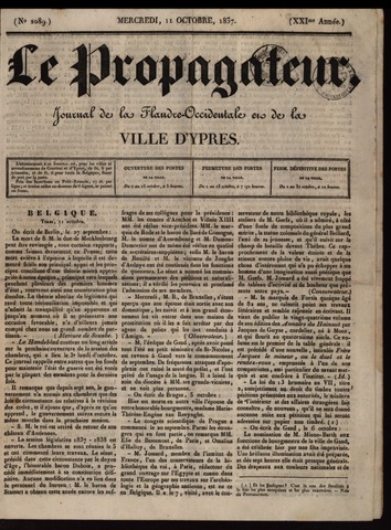 Le Propagateur (1818-1871) 1837-10-11