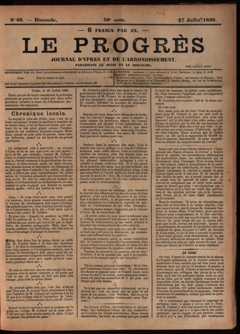 Le Progrès (1841-1914) 1890-07-27