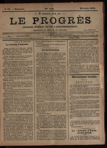 Le Progrès (1841-1914) 1896-07-26