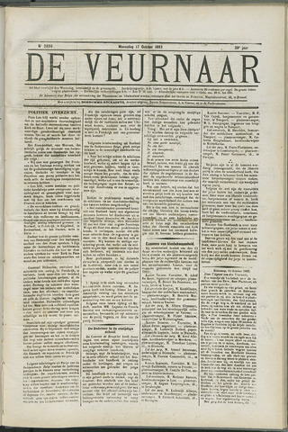 De Veurnaar (1874, 1876-1901, 1908 en 1911-1913) 1883-10-17