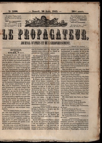 Le Propagateur (1818-1871) 1842-08-20