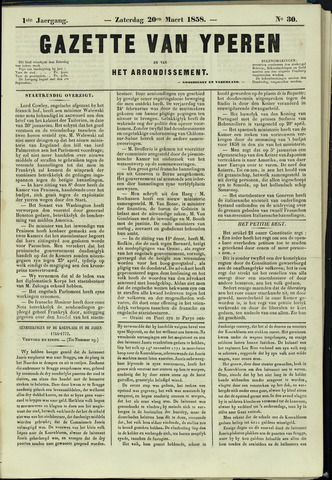 Gazette van Yperen (1857-1862) 1858-03-20