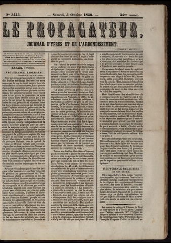 Le Propagateur (1818-1871) 1850-10-05
