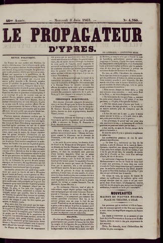 Le Propagateur (1818-1871) 1863-06-03