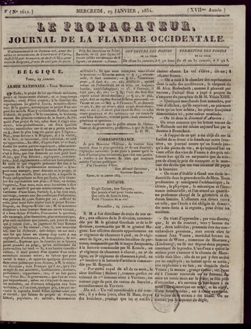 Le Propagateur (1818-1871) 1834-01-29