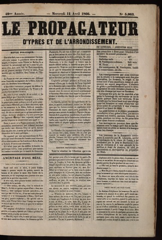 Le Propagateur (1818-1871) 1866-04-11