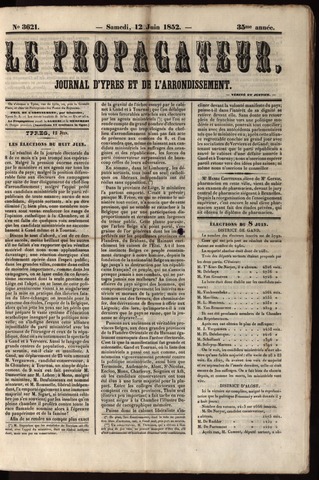 Le Propagateur (1818-1871) 1852-06-12