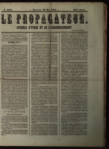 Le Propagateur (1818-1871) 1851-05-28