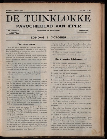Tuinklokke (1930-1940) 1939-10-01