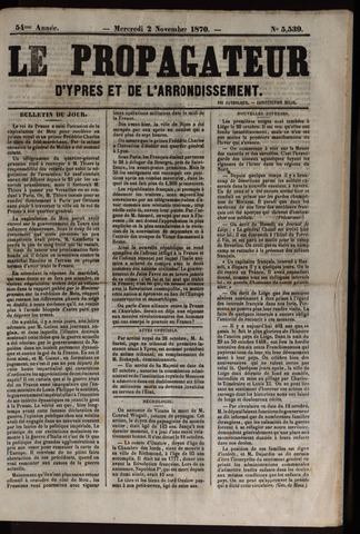 Le Propagateur (1818-1871) 1870-11-02