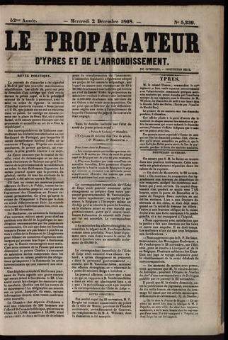 Le Propagateur (1818-1871) 1868-12-02