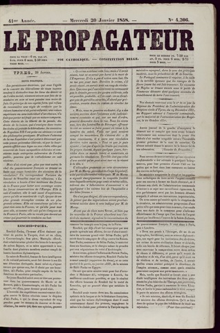 Le Propagateur (1818-1871) 1858-01-20