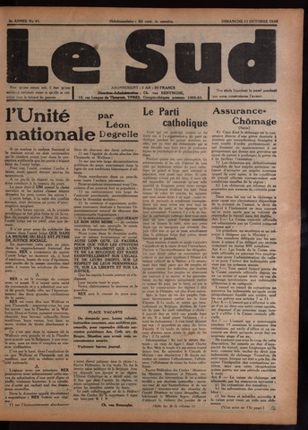 Le Sud (1934-1939) 1936-10-11